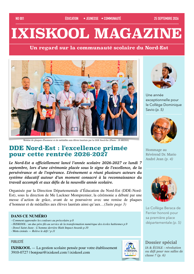 Couverture du numéro actuel d'Ixiskool Magazine